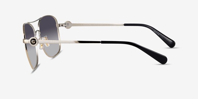 Coach HC7127 C6177 Doré MétalSoleil de Lunette de vue d'EyeBuyDirect, Vue de Côté