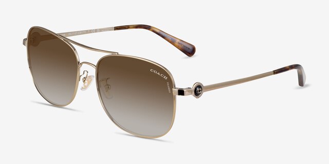 Coach HC7127 C6177 Light Gold MetalSunglass Frames from EyeBuyDirect, Angle View