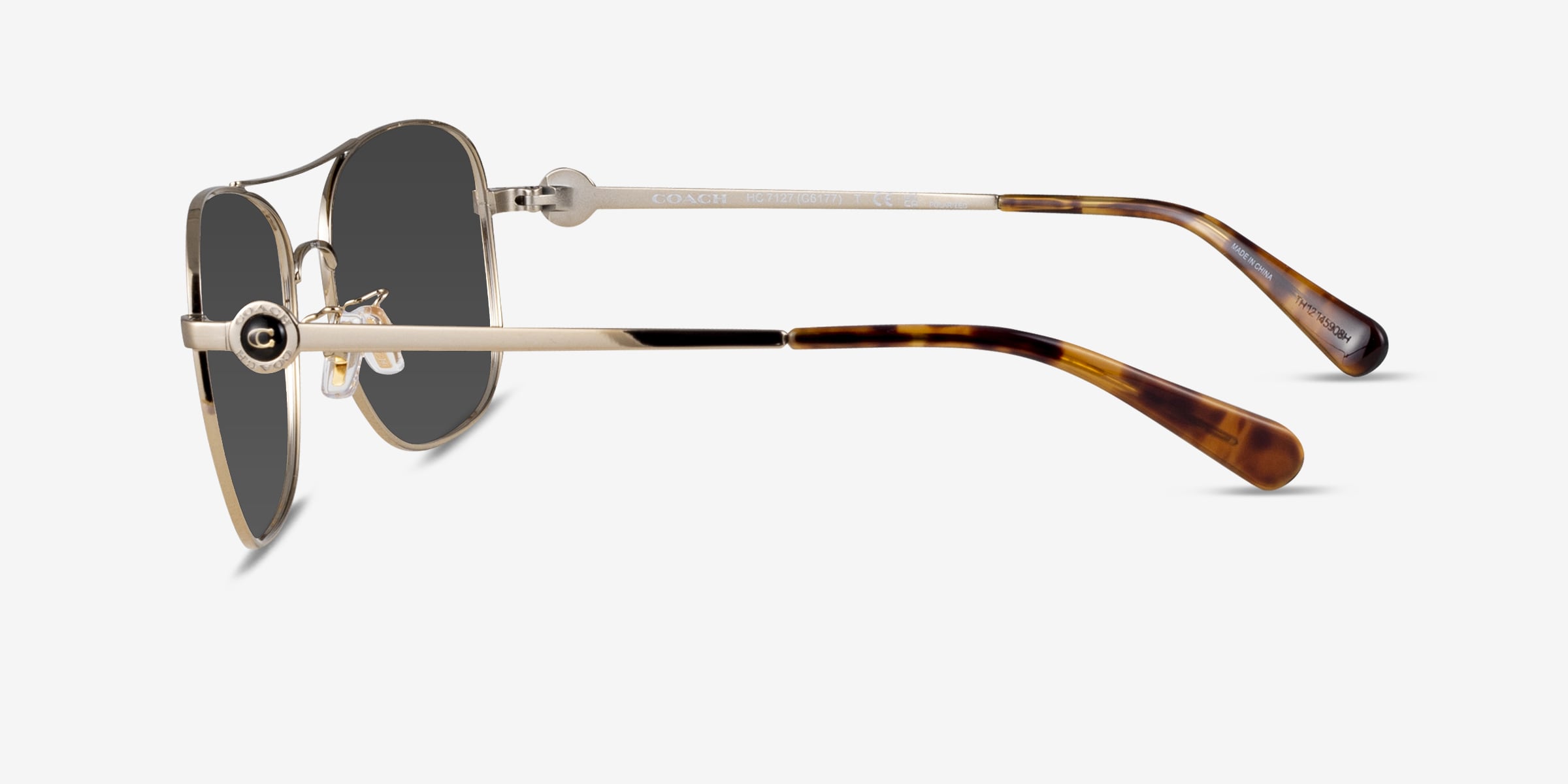 Coach HC7127 C6177 - Aviator Gold Frame Prescription 