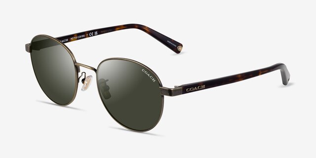 Coach HC7131 C6195 Antique Gold MetalSunglass Frames from EyeBuyDirect, Angle View