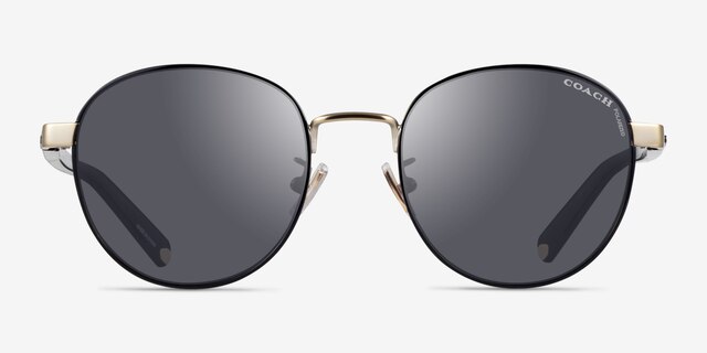 Coach HC7131 C6195 Gold Black MétalSoleil de Lunette de vue d'EyeBuyDirect, Vue de Face