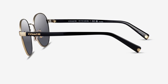 Coach HC7131 C6195 Gold Black MétalSoleil de Lunette de vue d'EyeBuyDirect, Vue de Côté