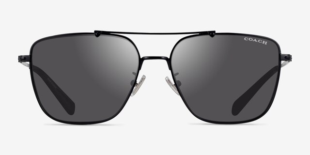 Coach HC7137 Ca576 Matte Black MetalSunglass Frames from EyeBuyDirect, Front View