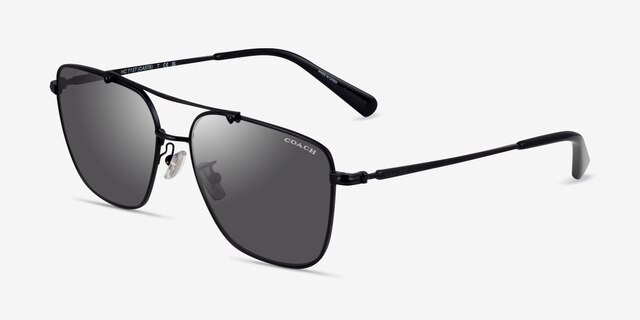 Coach HC7137 Ca576 Matte Black MetalSunglass Frames from EyeBuyDirect, Angle View