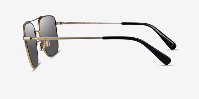 Coach HC7137 Ca576 Satin Light Gold MetalSunglass Frames from EyeBuyDirect, Side View