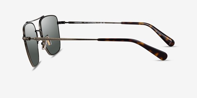 Coach HC7137 Ca576 Antique Gold MétalSoleil de Lunette de vue d'EyeBuyDirect, Vue de Côté
