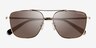 Coach HC7137 Ca576 Shiny Light Gold MetalSunglass Frames from EyeBuyDirect, Closed View