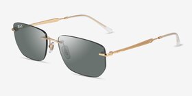 Ray-Ban RB3768 Arista Métal Soleil de Lunette de vue d'EyeBuyDirect, Vue d'Angle