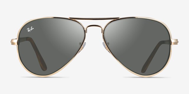 Ray-Ban RB3925 Aviator Max Arista Gold MetalSunglass Frames from EyeBuyDirect, Front View