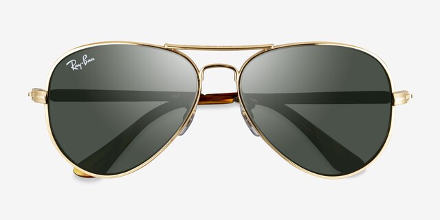 Ray-Ban RB3925 Aviator Max Arista Gold MetalSunglass Frames from EyeBuyDirect, Closed View