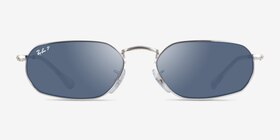 Ray-Ban RB3947 Argenté Métal Soleil de Lunette de vue d'EyeBuyDirect, Vue de Face
