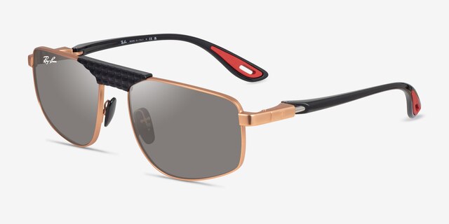 Ray-Ban RB3776M Matte Rose Gold MetalSunglass Frames from EyeBuyDirect, Angle View
