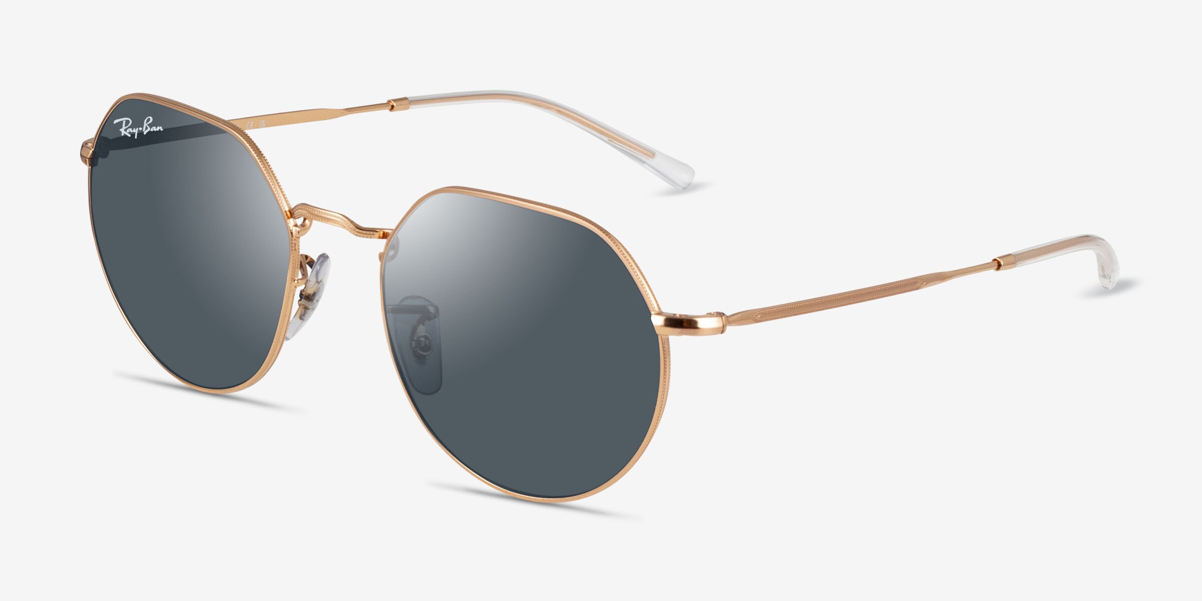 Ray-Ban RB3565 Jack - Geometric Gold Frame Prescription Sunglasses