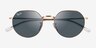 Ray-Ban RB3565 Jack Rose Gold MetalSunglass Frames from EyeBuyDirect, Closed View