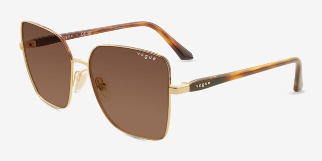 Vogue Eyewear VO4199S Tortoise Gold MetalSunglass Frames from EyeBuyDirect, Angle View