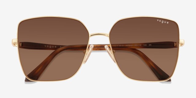 Vogue Eyewear VO4199S Tortoise Gold MetalSunglass Frames from EyeBuyDirect, Closed View