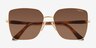 Vogue Eyewear VO4199S Tortoise Gold MetalSunglass Frames from EyeBuyDirect, Closed View