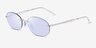 Ray-Ban RB3767 Polished Silver MetalSunglass Frames from EyeBuyDirect, Angle View