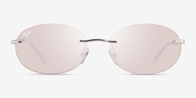 Ray-Ban RB3767 Shiny Silver MetalSunglass Frames from EyeBuyDirect, Front View