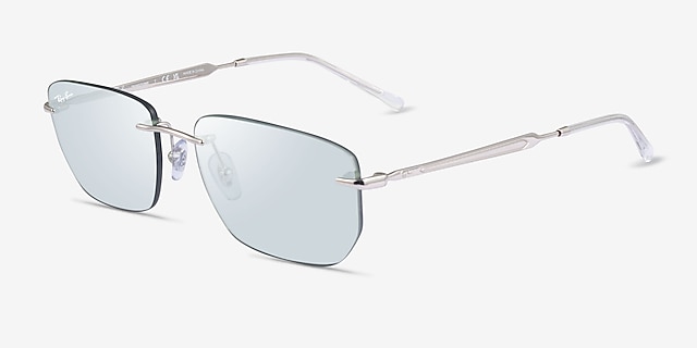 Ray-Ban RB3768 Silver MetalSunglass Frames from EyeBuyDirect, Angle View
