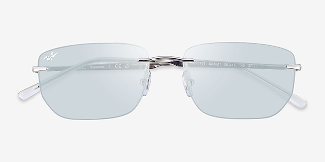 Ray-Ban RB3768 Silver MetalSunglass Frames from EyeBuyDirect, Closed View