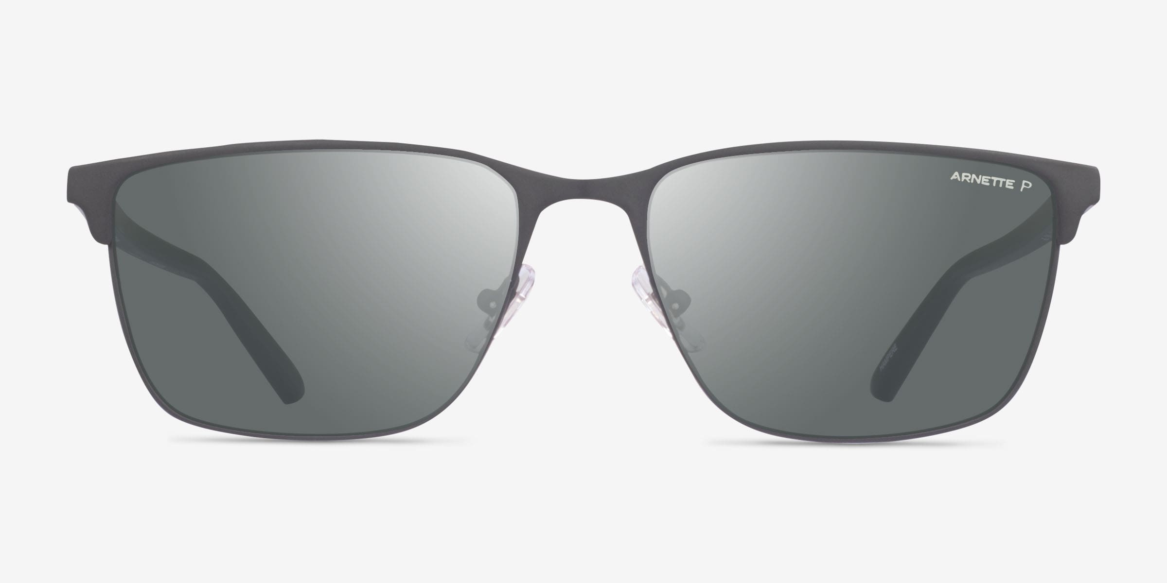 ARNETTE Hampere - Rectangle Matte Black Frame Sunglasses For Men