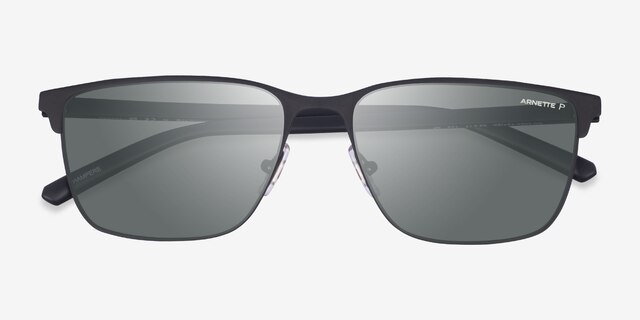 ARNETTE Hampere Matte Black MetalSunglass Frames from EyeBuyDirect, Closed View