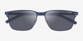 ARNETTE Hampere Matte Blue Métal Soleil de Lunette de vue d'EyeBuyDirect, Vue Rapprochée