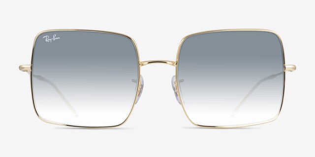 Ray-Ban Square Reverse Arista Gold MetalSunglass Frames from EyeBuyDirect, Front View