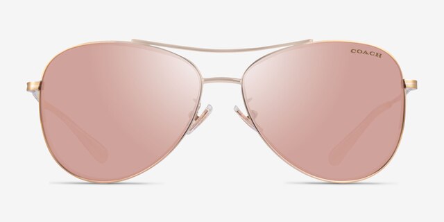 Coach HC7079 L1013 Light Gold MetalSunglass Frames from EyeBuyDirect, Front View