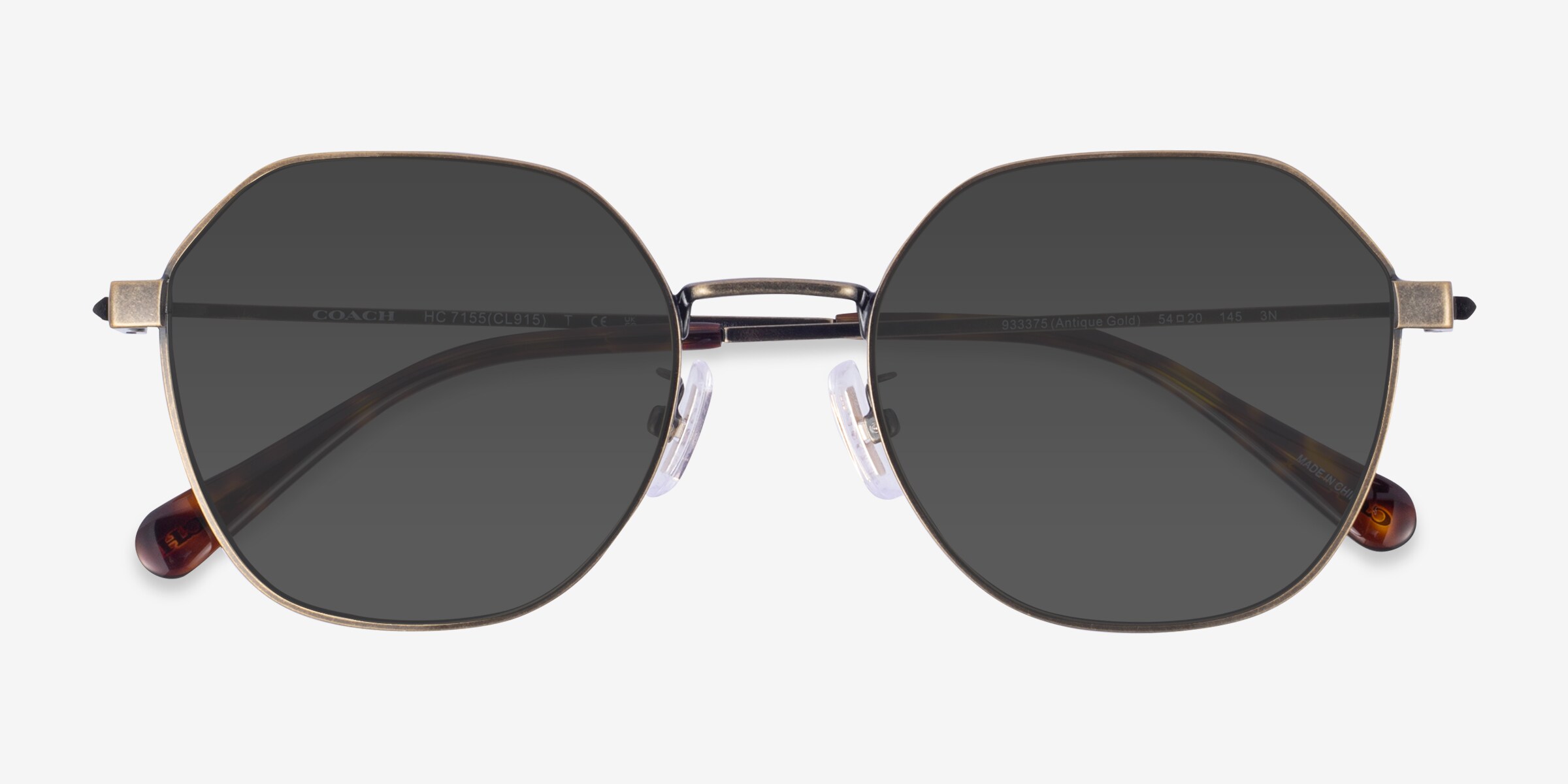 Coach HC7155 CL915 - Geometric Satin Light Gold Black Frame