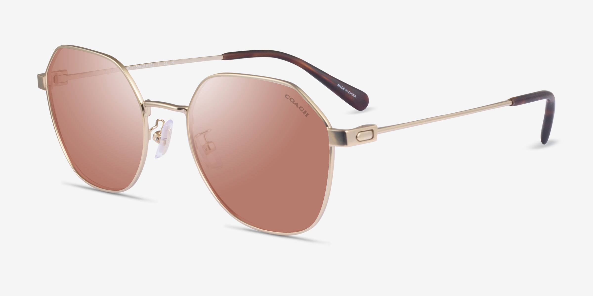 Coach Sunglasses Satin Light Gold Color Buy Coach Satin Light Gold Sunglasses Online - Sunglasses.ie main image 2