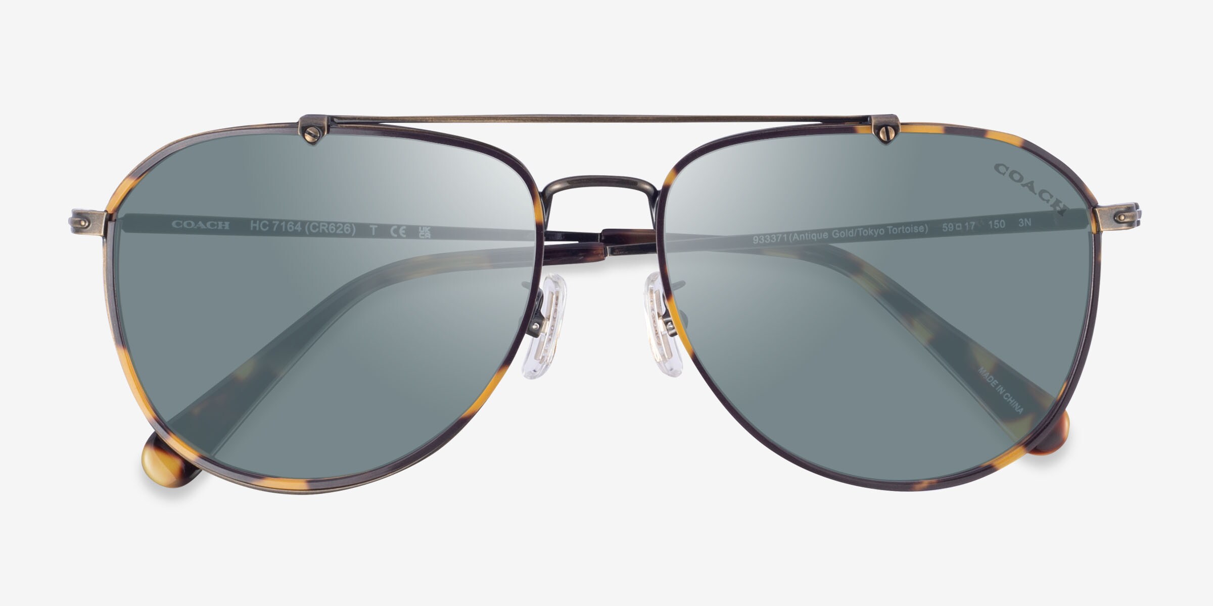 Coach HC7164 CR626 - Aviator Antique Gold Tokyo Tortoise Frame
