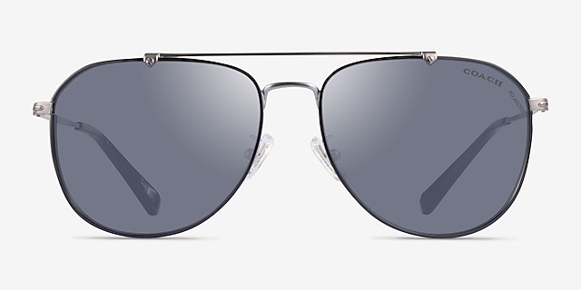 Coach HC7164 CR626 Satin Gunmetal Black MetalSunglass Frames from EyeBuyDirect, Front View