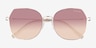 Coach HC7175 CAD79 Shiny Light Gold MetalSunglass Frames from EyeBuyDirect, Closed View