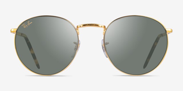 Ray-Ban RB3637 New Round Legend Gold MetalSunglass Frames from EyeBuyDirect, Front View
