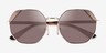 Vogue Eyewear VO4268S Pale Gold MetalSunglass Frames from EyeBuyDirect, Closed View