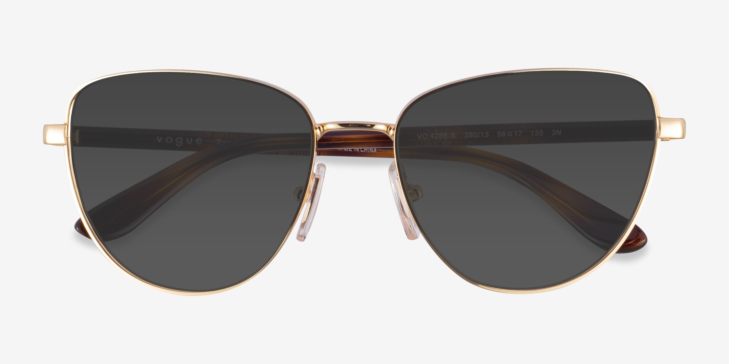 Vogue Eyewear VO4286S - Cat Eye Gold Frame Sunglasses For Women
