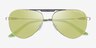 Armani Exchange AX2060S Matte Silver MetalSunglass Frames from EyeBuyDirect, Closed View