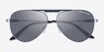 Armani Exchange AX2060S Metalized Matte Blue MetalSunglass Frames from EyeBuyDirect, Closed View