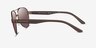 Armani Exchange AX2034S Matte Dark Brown MetalSunglass Frames from EyeBuyDirect, Side View