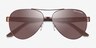 Armani Exchange AX2034S Matte Dark Brown MetalSunglass Frames from EyeBuyDirect, Closed View