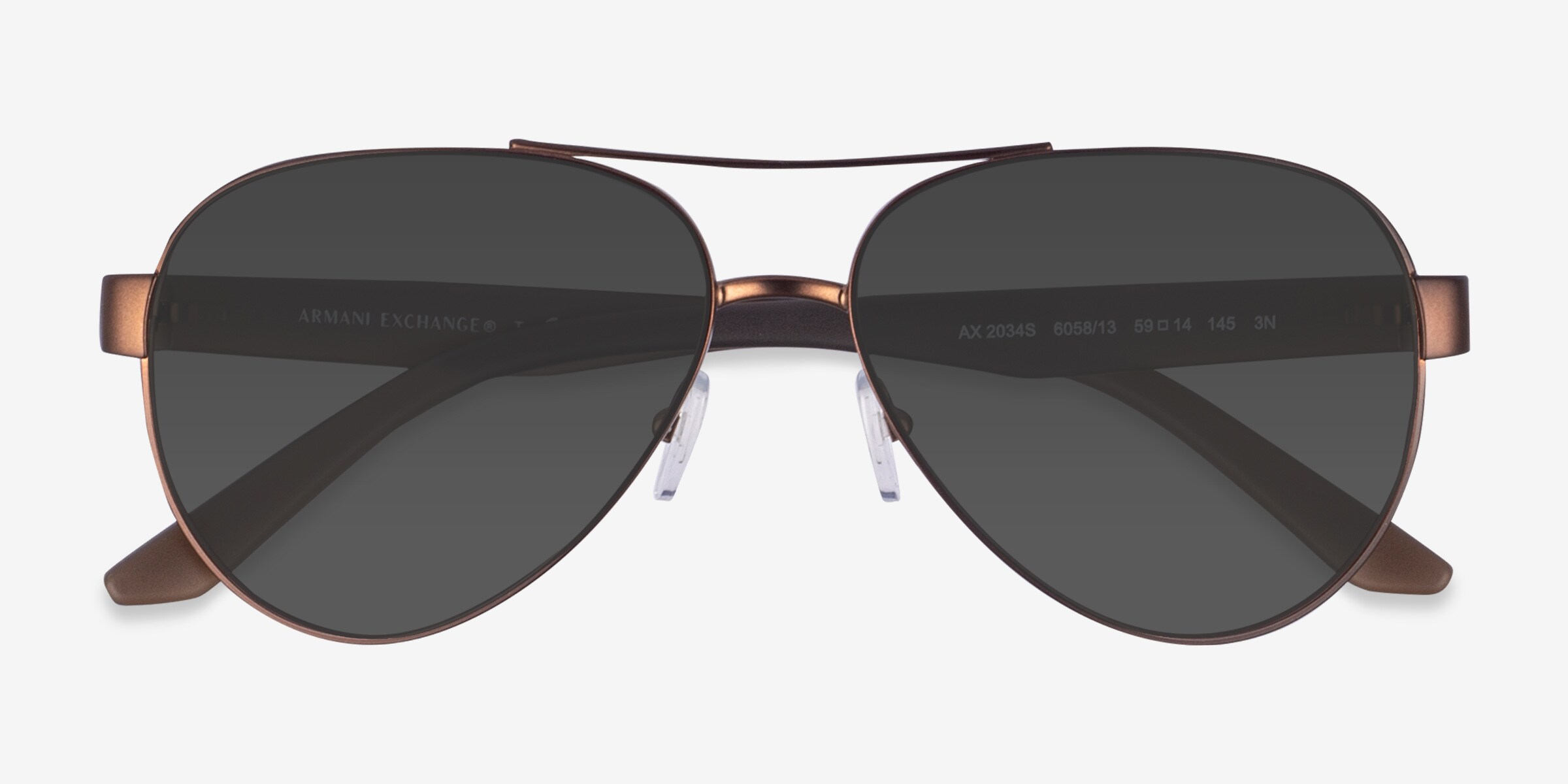 Armani Exchange AX2034S - Aviator Matte Blue Frame Sunglasses For