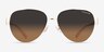 Coach HC7186 Cdp37 Shiny Light Gold MetalSunglass Frames from EyeBuyDirect, Front View