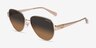 Coach HC7186 Cdp37 Shiny Light Gold MetalSunglass Frames from EyeBuyDirect, Angle View