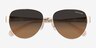 Coach HC7186 Cdp37 Shiny Light Gold MetalSunglass Frames from EyeBuyDirect, Closed View