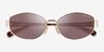 Coach HC7192D Cdp44 Shiny Gold MetalSunglass Frames from EyeBuyDirect, Closed View