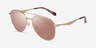 Coach HC7190 CDP40 Satin Light Gold MetalSunglass Frames from EyeBuyDirect, Angle View
