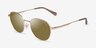 Coach HC7191 CDP36 Shiny Light Gold MetalSunglass Frames from EyeBuyDirect, Angle View