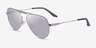 Armani Exchange AX2060S Matte Silver MétalSoleil de Lunette de vue d'EyeBuyDirect, Vue d'Angle